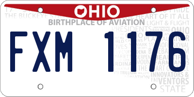 OH license plate FXM1176