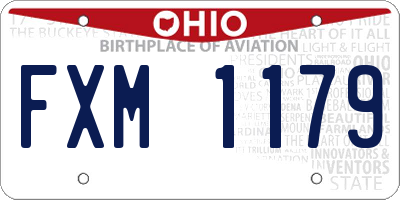 OH license plate FXM1179