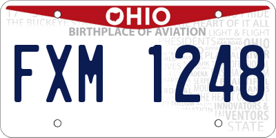 OH license plate FXM1248