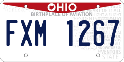 OH license plate FXM1267