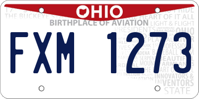 OH license plate FXM1273