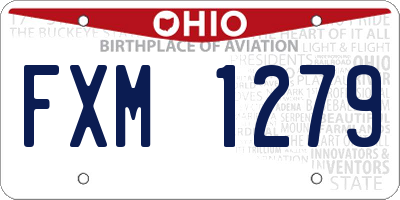 OH license plate FXM1279