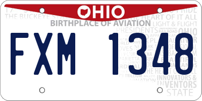 OH license plate FXM1348