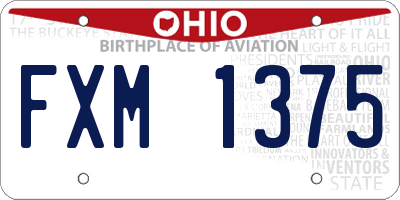OH license plate FXM1375