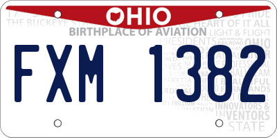 OH license plate FXM1382