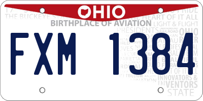 OH license plate FXM1384