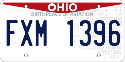 OH license plate FXM1396