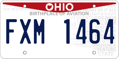 OH license plate FXM1464