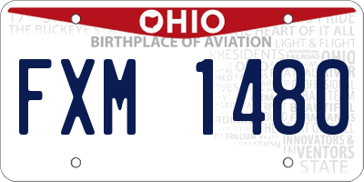 OH license plate FXM1480