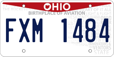 OH license plate FXM1484