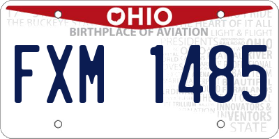 OH license plate FXM1485