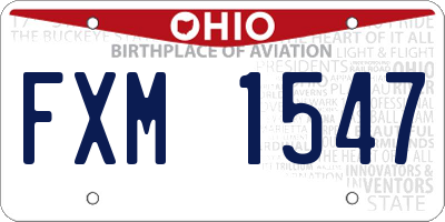 OH license plate FXM1547