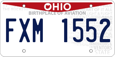 OH license plate FXM1552