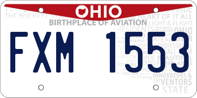 OH license plate FXM1553
