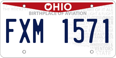 OH license plate FXM1571