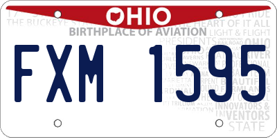 OH license plate FXM1595
