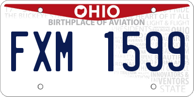 OH license plate FXM1599