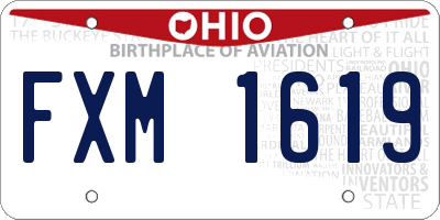 OH license plate FXM1619