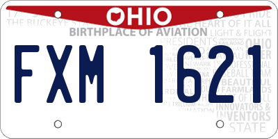 OH license plate FXM1621
