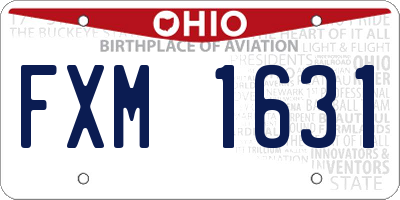 OH license plate FXM1631