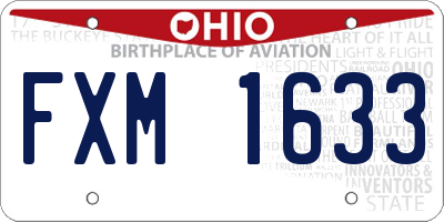 OH license plate FXM1633
