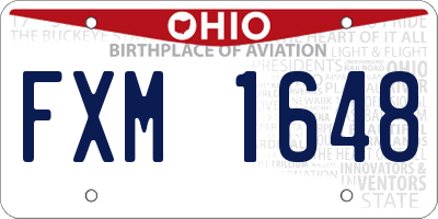 OH license plate FXM1648