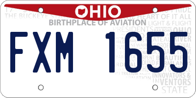 OH license plate FXM1655