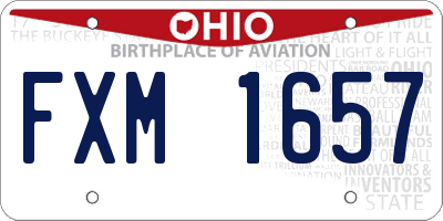 OH license plate FXM1657