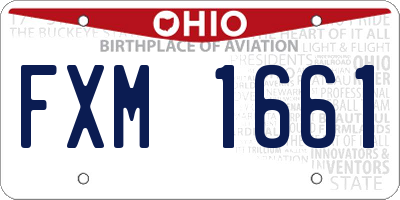 OH license plate FXM1661