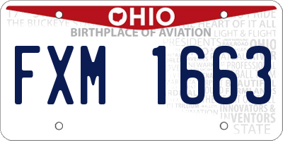 OH license plate FXM1663