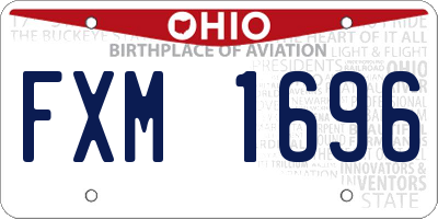 OH license plate FXM1696