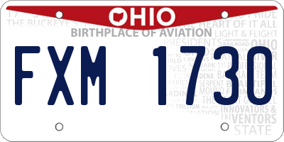 OH license plate FXM1730