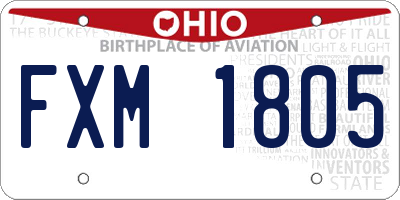 OH license plate FXM1805
