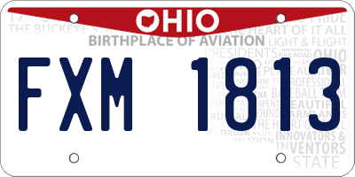 OH license plate FXM1813