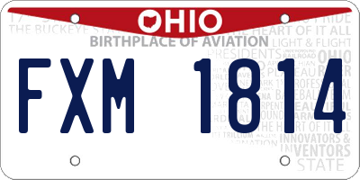 OH license plate FXM1814