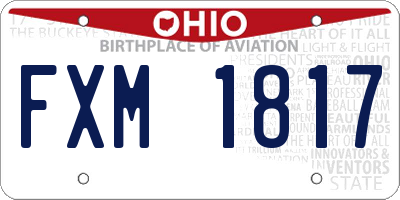 OH license plate FXM1817
