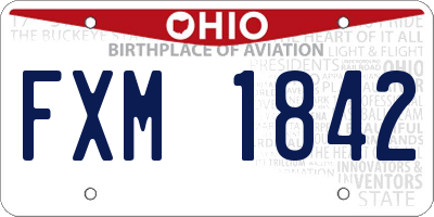 OH license plate FXM1842
