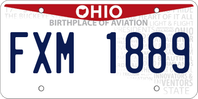 OH license plate FXM1889