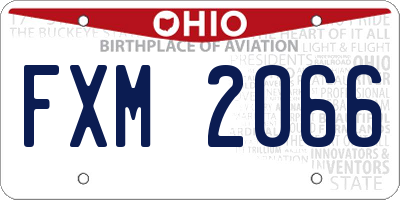 OH license plate FXM2066