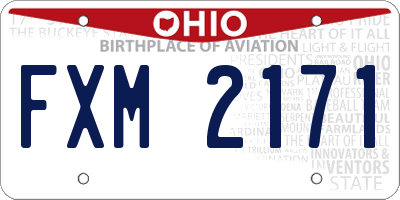OH license plate FXM2171