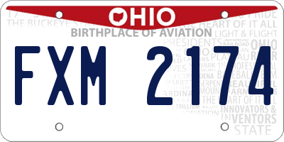 OH license plate FXM2174