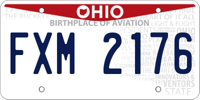 OH license plate FXM2176