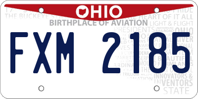 OH license plate FXM2185
