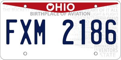 OH license plate FXM2186