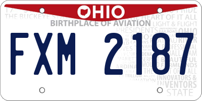 OH license plate FXM2187