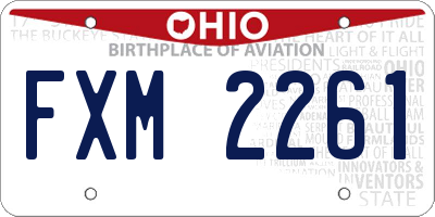 OH license plate FXM2261