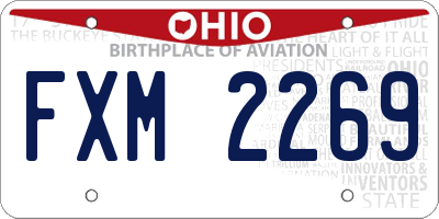 OH license plate FXM2269