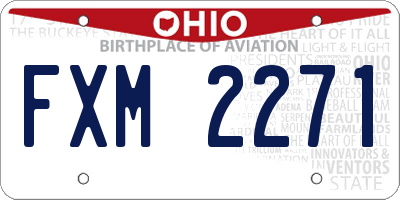 OH license plate FXM2271