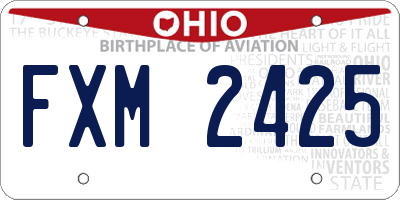 OH license plate FXM2425