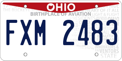 OH license plate FXM2483